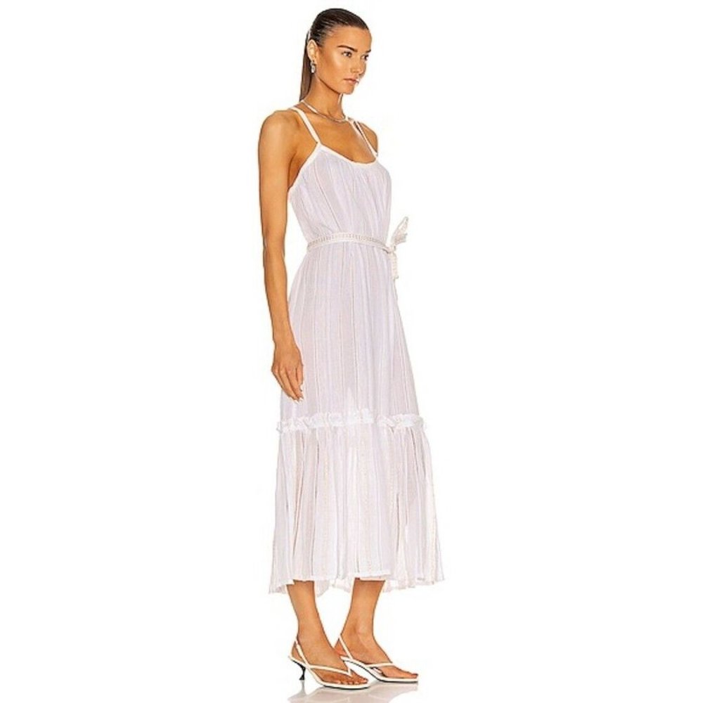 Lemlem Kelali Sun Dress White Maxi Semi Sheer Boho - Picture 2 of 11